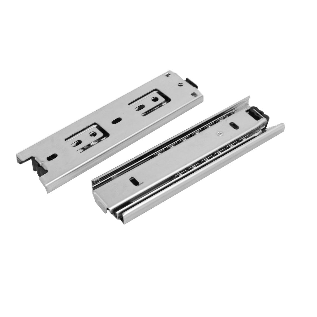 uxcell Uxcell 6-inch Length 3 Sections Telescoping Ball Bearing Damper Drawer Slides 2pcs