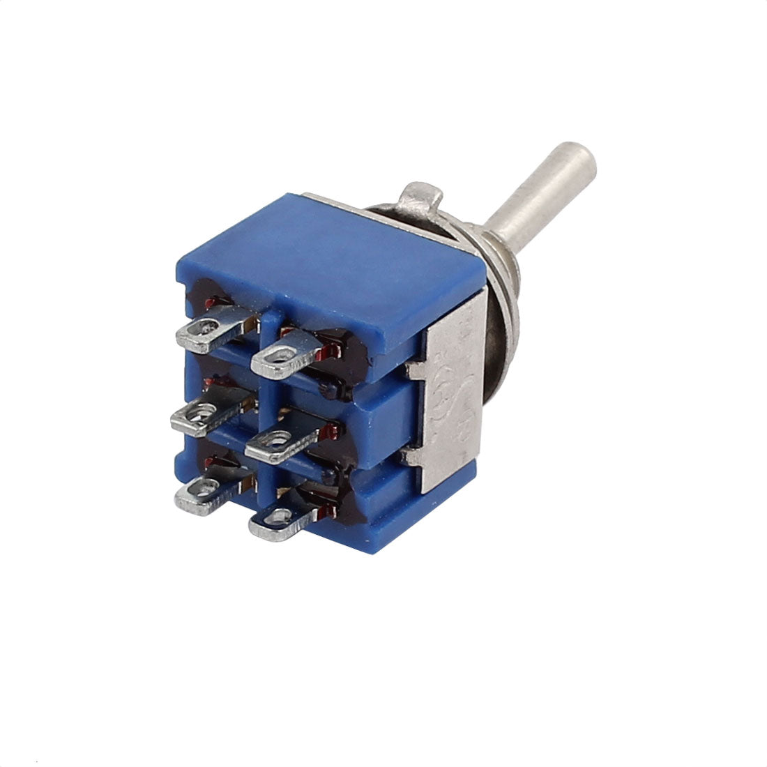 uxcell Uxcell 3 Positions 6 Terminals DPDT Latching ON-OFF-ON Mini Toggle Switch 6A 125V Blue