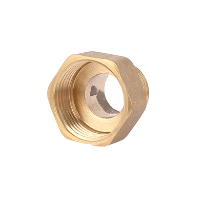 Harfington Uxcell G3/4 Female to G1/2 Male Thread Hex Reducing Connector Brass Fittings