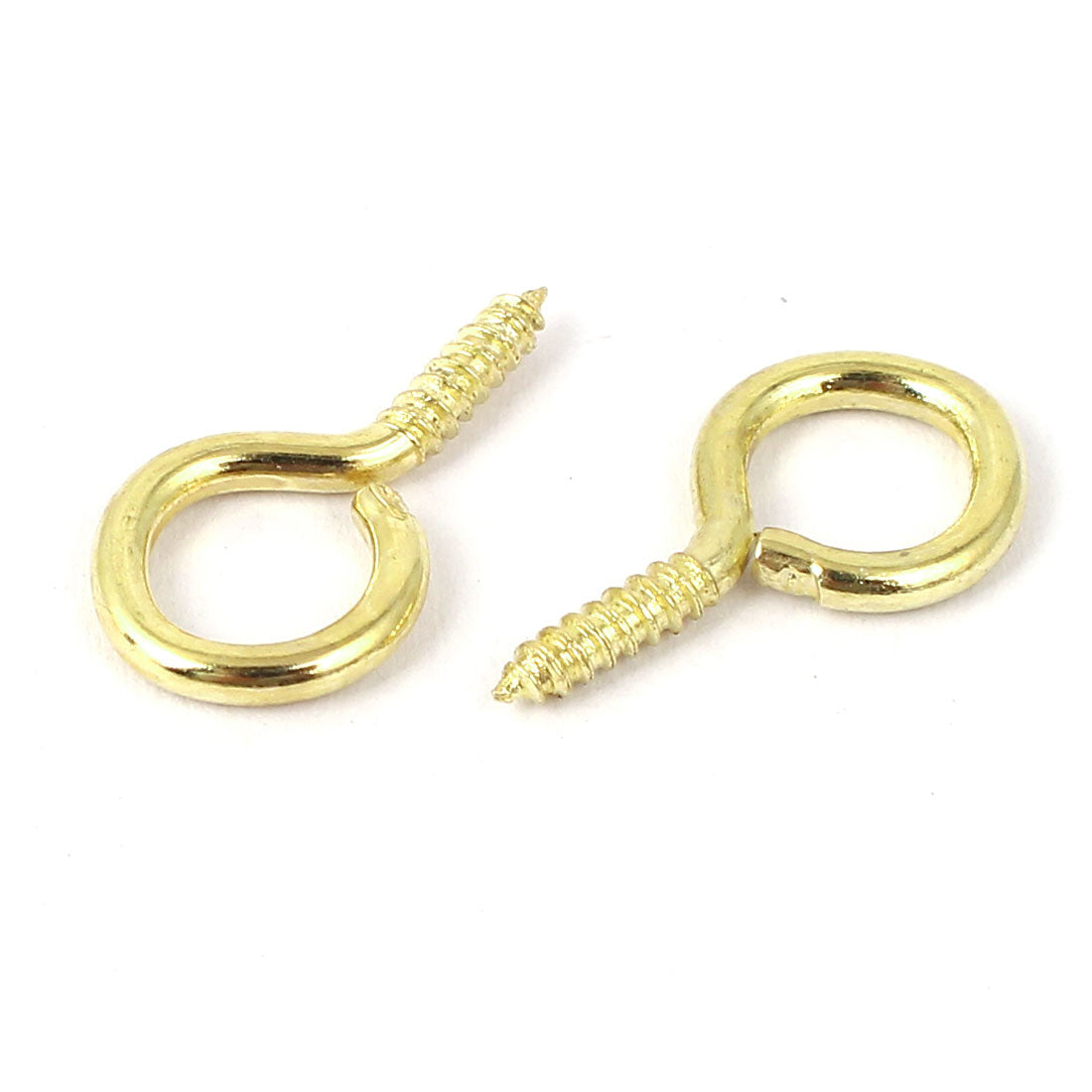 uxcell Uxcell Jewelry Garden Vine Wire 2.1mm Thread Dia Eyelet Screw Eye Hook Gold Tone 50pcs