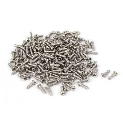 Harfington Uxcell M1.5x5mm Thread Nickel Plated Phillips Round Head Self Tapping Screws 200pcs