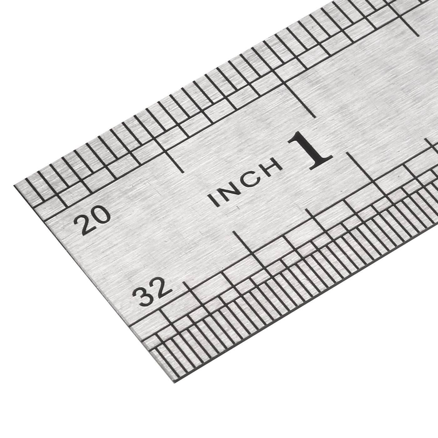 uxcell Uxcell Office   Metal Measuring Tool Straight Edge Ruler Silver Tone 20cm 8 Inch