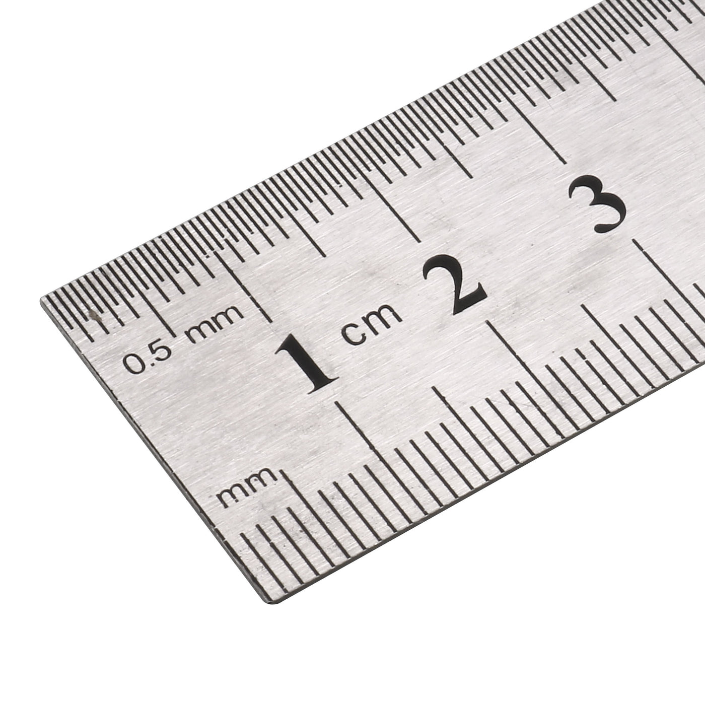 uxcell Uxcell Office   Metal Measuring Tool Straight Edge Ruler Silver Tone 20cm 8 Inch