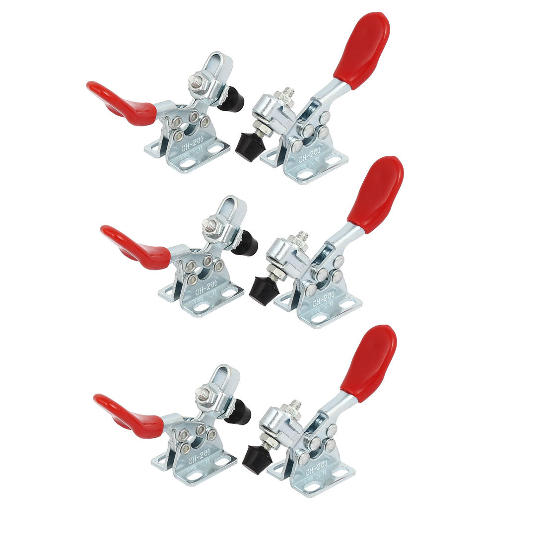 uxcell Uxcell GH-201 27Kg Holding Capacity Horizontal Flanged Base Toggle Clamps 6pcs