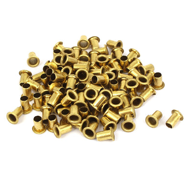 Harfington Uxcell 100Stk 5mm x 8 mm durch Loch hohlen Nieten Ösen Goldenton de