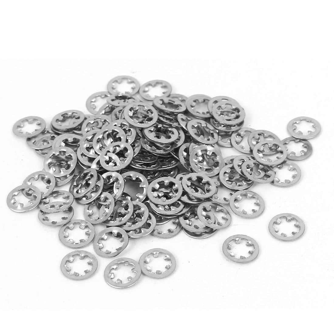 uxcell Uxcell M3 x 6mm x 0.8mm 304 Stainless Steel Internal Tooth Star Lock Washers 50 Pcs