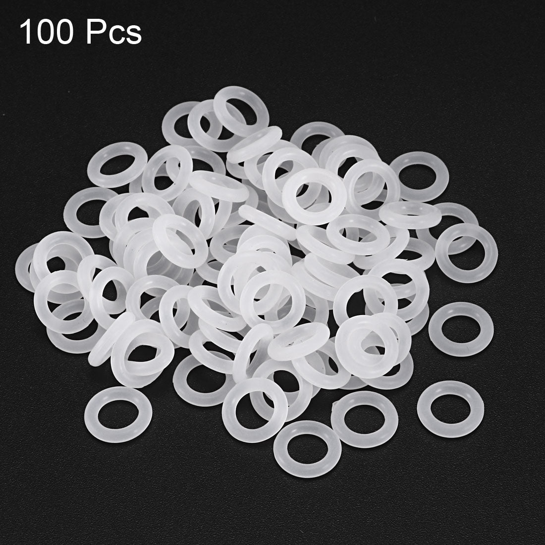 uxcell Uxcell 6mm x 10mm x 2mm Oil Gas Seal   Gasket Sealing Ring Clear White 100 Pcs