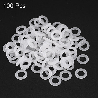 Harfington Uxcell 6mm x 10mm x 2mm Oil Gas Seal   Gasket Sealing Ring Clear White 100 Pcs