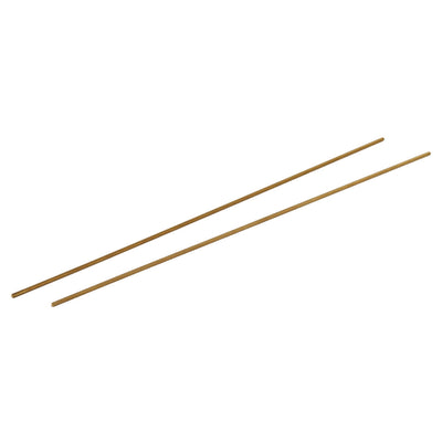 Harfington Uxcell M2.5 x 250mm Male Threaded 0.45mm Pitch All Thread Brass Rod Bar Studs 2 Pcs