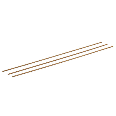 Harfington Uxcell M2 x 250mm Male Threaded 0.4mm Pitch All Thread Brass Rod Bar Gold Tone 3 Pcs