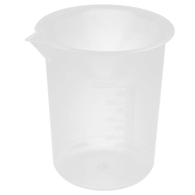 Harfington Uxcell Lab Kitchen Plastic Marking Measure Tool Measuring Cup Container Clear 600ml