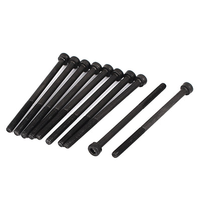 Harfington Uxcell M3x50mm 12.9 Alloy Steel Hex Socket Screws Partially Threaded Bolt Black 10Pcs