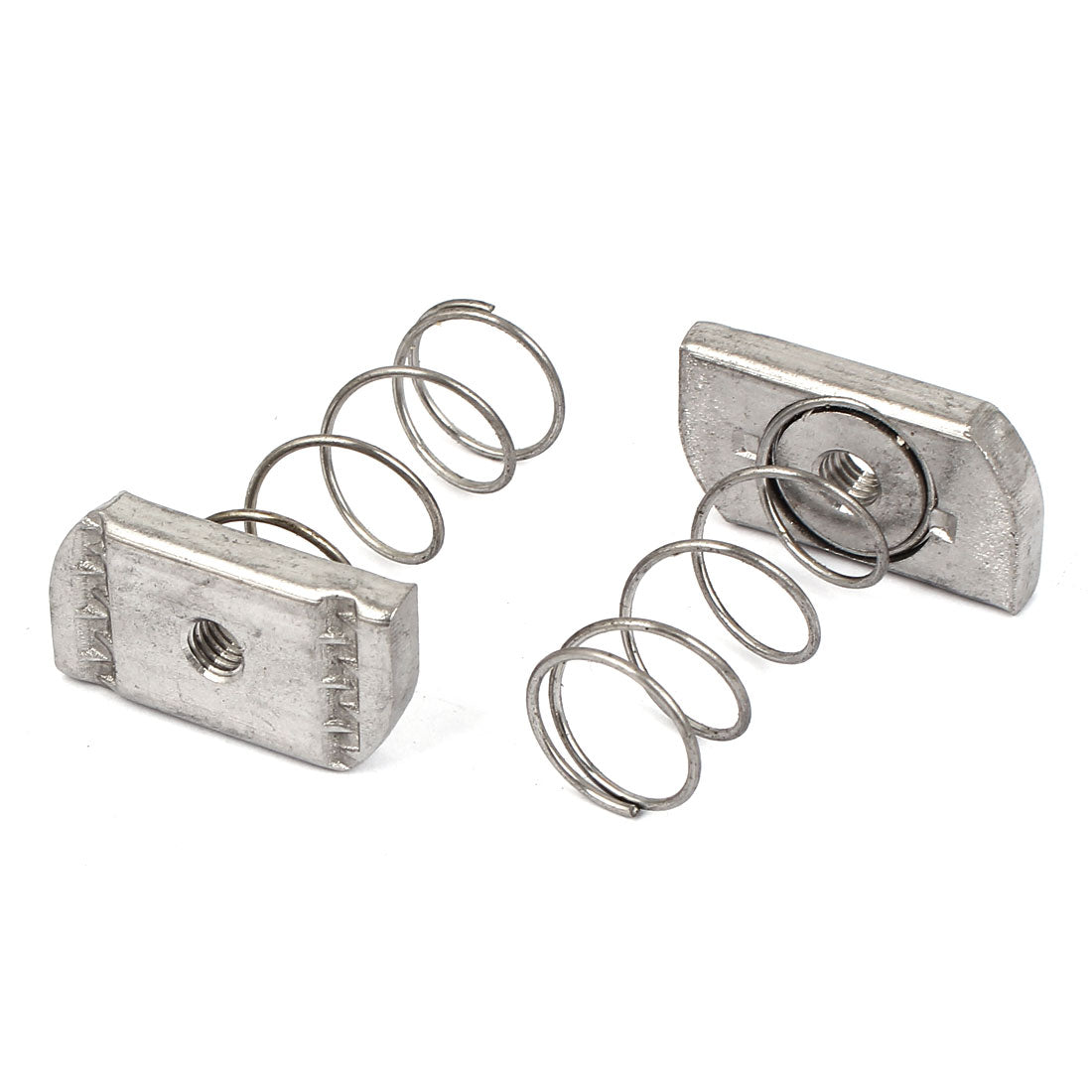 uxcell Uxcell M6 304 Stainless Steel Long Spring Strut Channel Nuts Silver Tone 10 Pcs