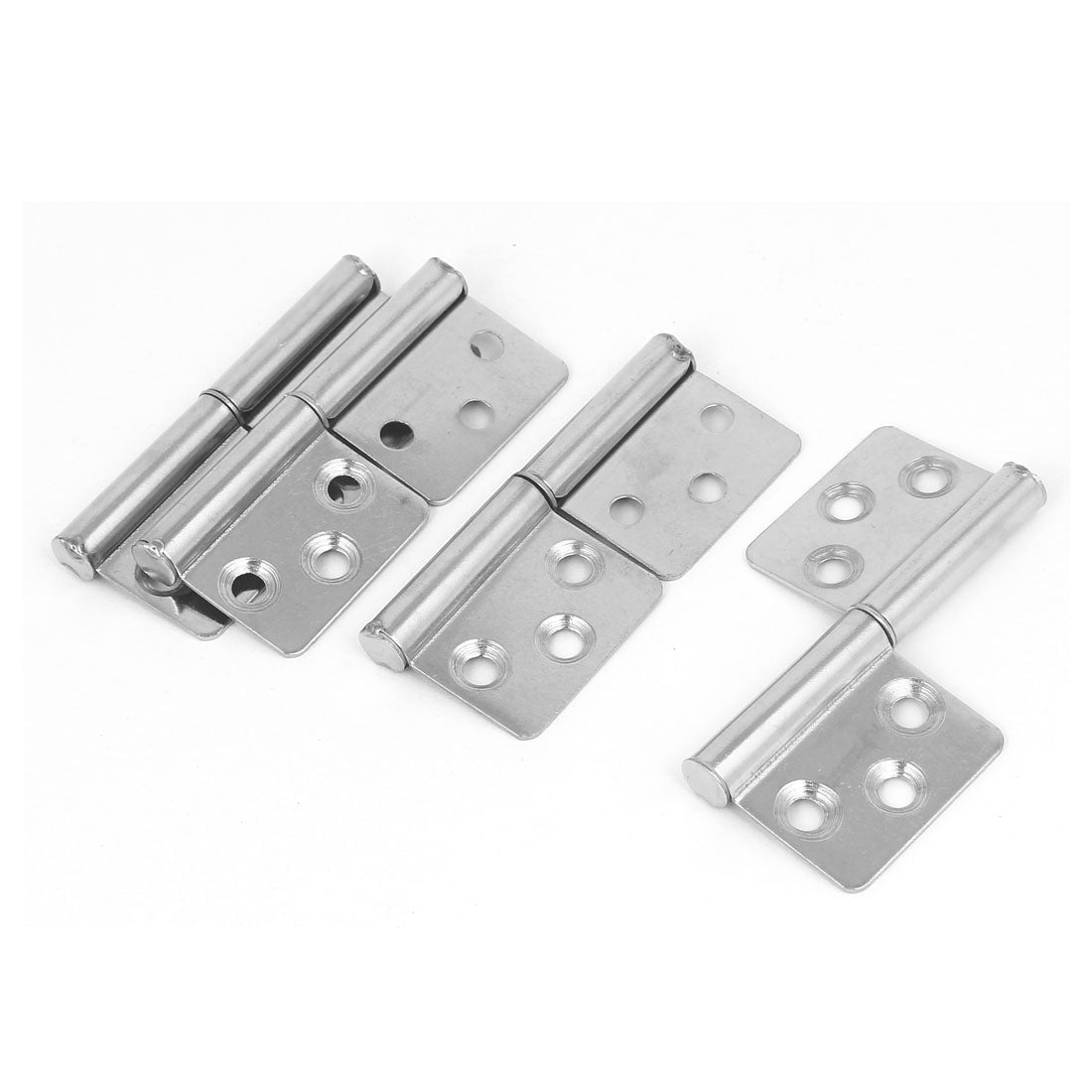 uxcell Uxcell 3-inch Long Stainless Steel Two Leaves Detachable Flag Hinge 4pcs for Window Door