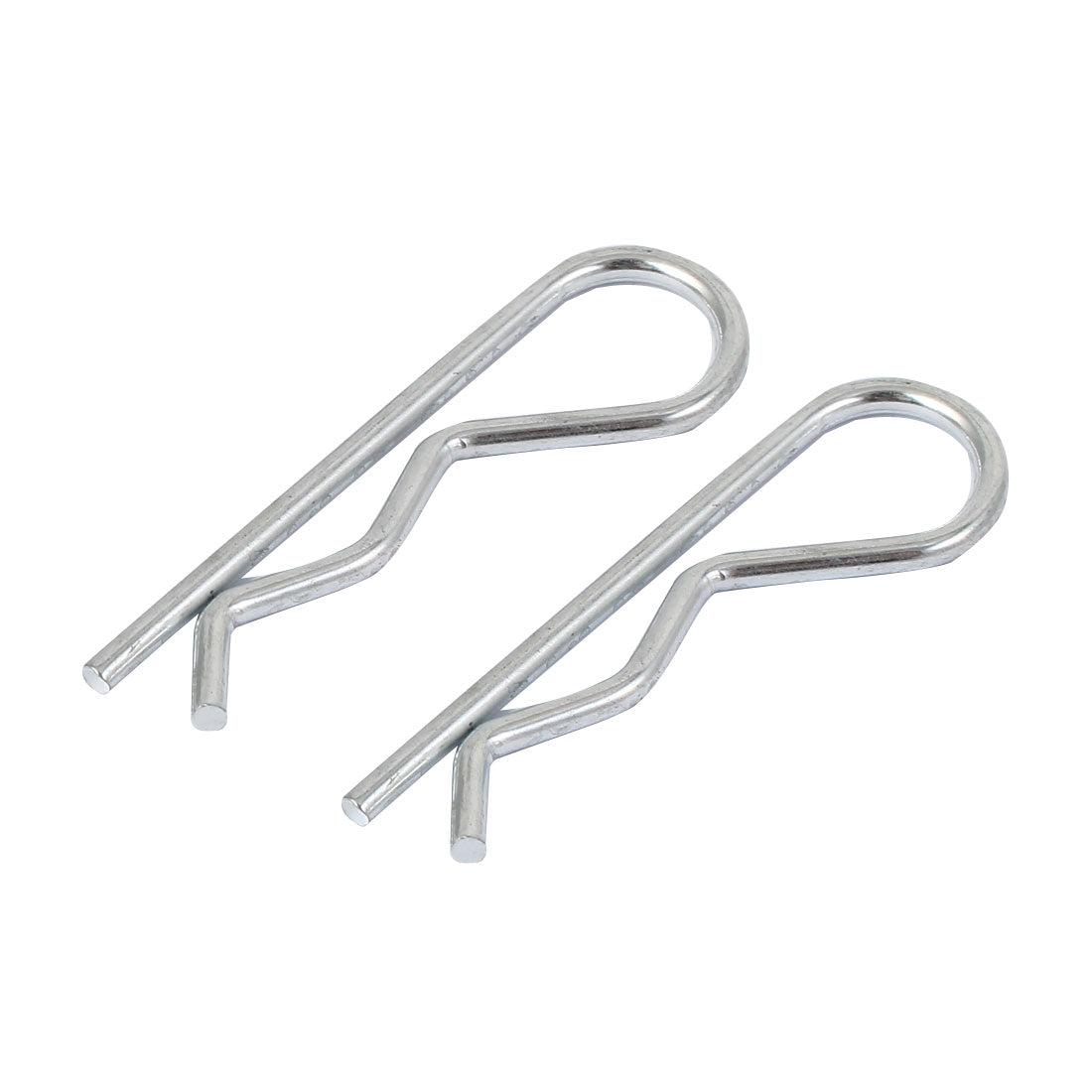 uxcell Uxcell 2.5mm x 45mm R-Clip Spring Locking Cotter Clip Pins Fastener Silver Tone 10 Pcs