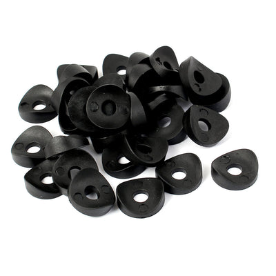 Harfington Uxcell 25mm Diameter Metric Disc Plastic Spring Deck Washers Black 30 Pcs