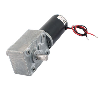 Harfington Uxcell DC 24V 10RPM 8mmx15mm Doppel D-Form Elektrisch Turbo Schneckengetriebemotor de