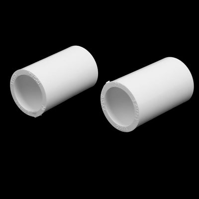 Harfington Uxcell 20mm Inner Diameter Straight PVC Pipe Connectors Fittings White 15pcs