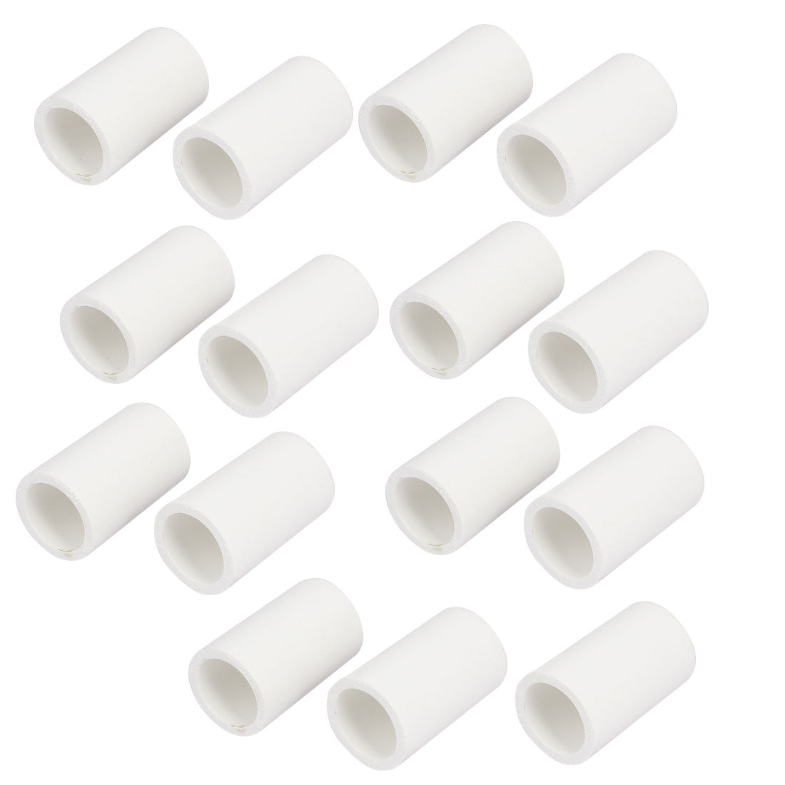 uxcell Uxcell 20mm Inner Diameter Straight PVC Pipe Connectors Fittings White 15pcs