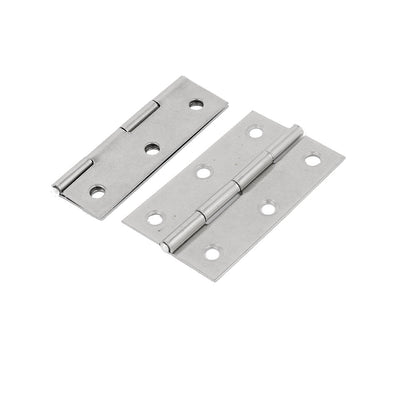 Harfington Uxcell Cupboard Cabinet Stainless Steel Door Hinges 55mm Long 10pcs