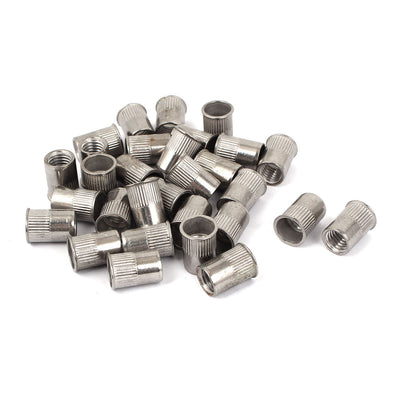 Harfington Uxcell M10 Stainless Steel Flat Head Rivet Nut Insert  30pcs