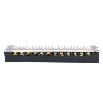 Harfington Uxcell 10 Pcs 600V 15A 12P Screw Electric Barrier Terminal Block Cable Connector Bar