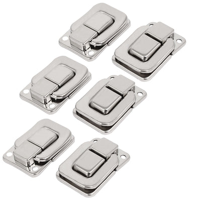 Harfington Uxcell Toolbox Jewelry Box Toggle Latch Catch Hasp Lock Silver Tone 40x27x8mm 6pcs