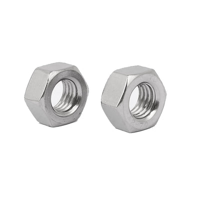 Harfington Uxcell Hex Nuts, M2.5x0.45mm UNC 304 Stainless Steel Thread Hexagon Nut 50pcs