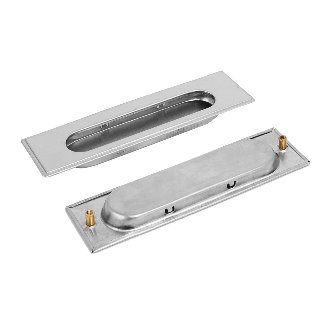 uxcell Uxcell 5.5" Length Rectangular Recessed Flush Pull Handle 10PCS for Cabinet Drawer Door