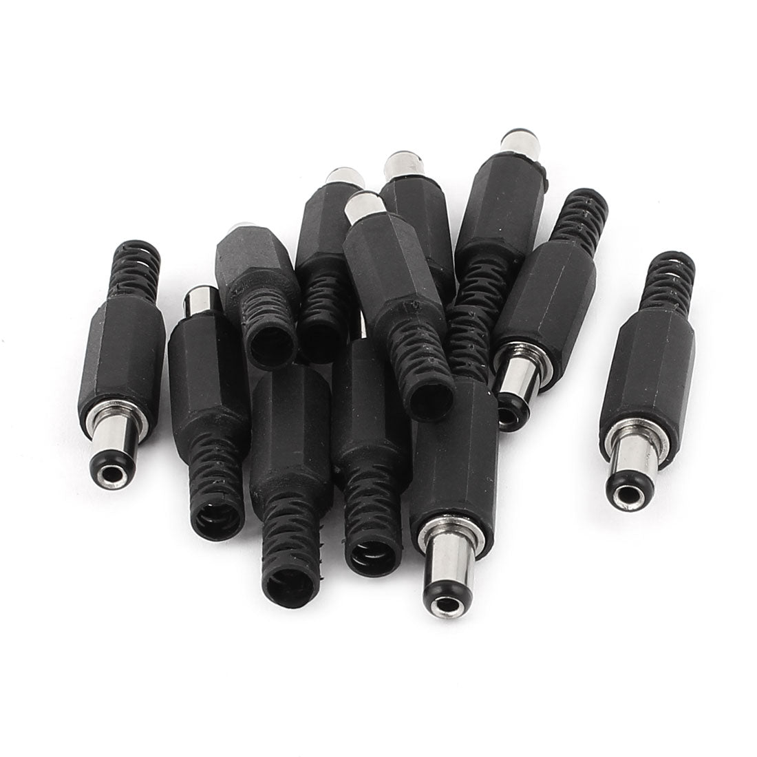 uxcell Uxcell 12Pcs 5.5mm x 2.1mm Male Jack Soldered Type DC Cable Power Connectors