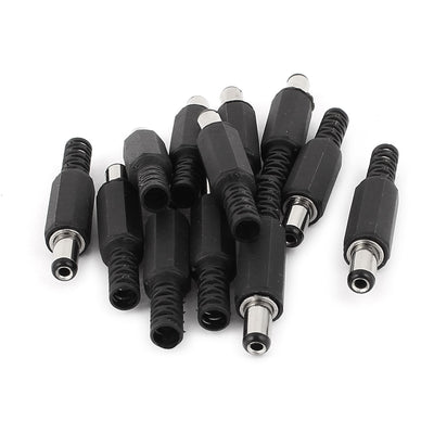 Harfington Uxcell 12Pcs 5.5mm x 2.1mm Male Jack Soldered Type DC Cable Power Connectors