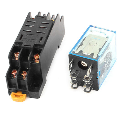 Harfington Uxcell 2Pcs LY2N-J DC 12V 7.5A Coil Voltage 8Pin DPDT Power Electromagnetic Relay w Socket