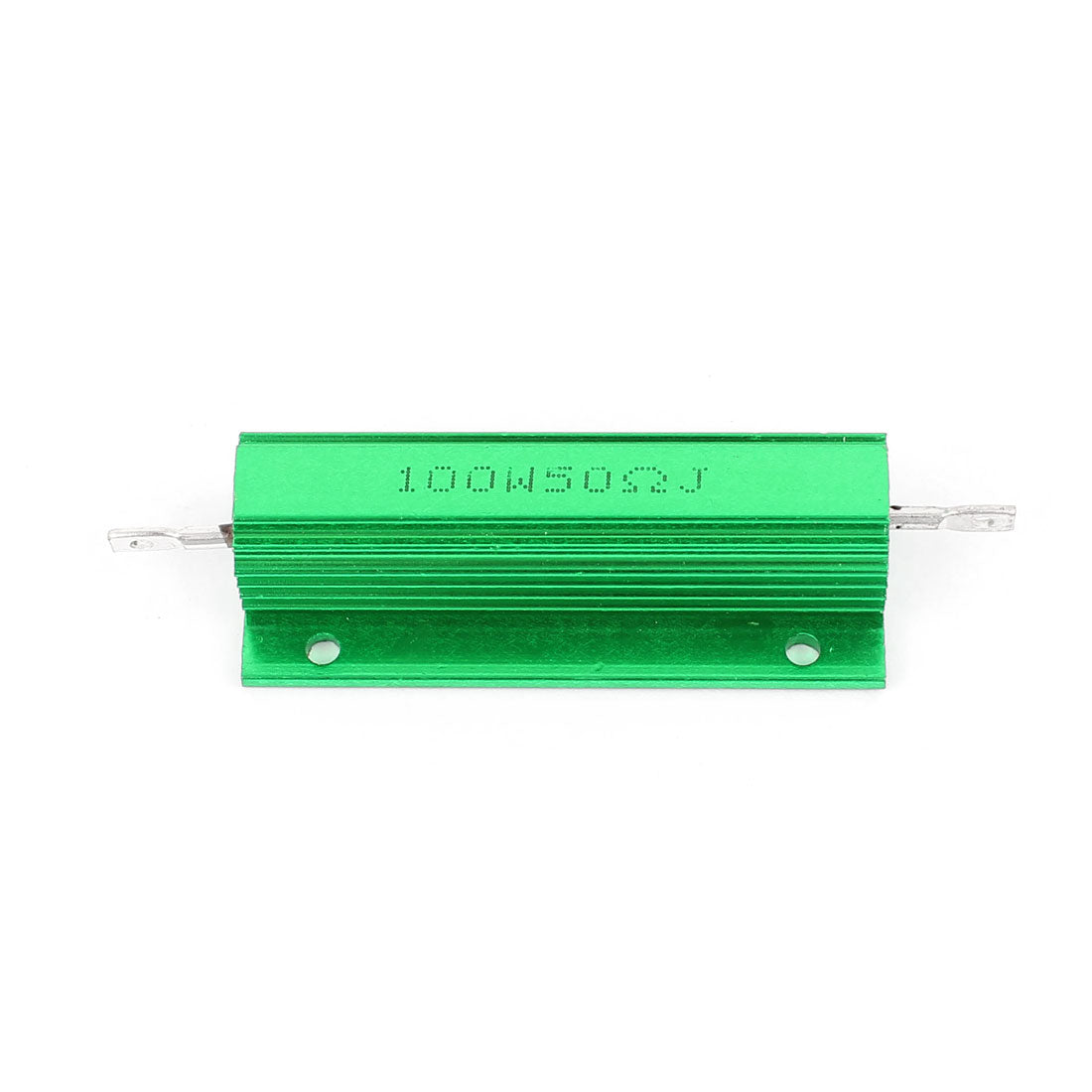 uxcell Uxcell 6Pcs Aluminum Housed 100W Watt 50 Ohm 5% Tolerance Fixed Resistor Green