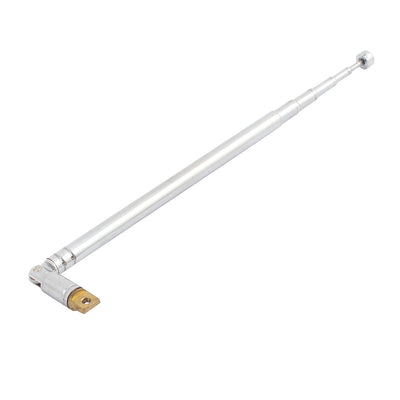 Harfington Uxcell FM Radio TV Metal 6 Sections Telescopic Antenna Aerial Silver Tone 48.3cm Long