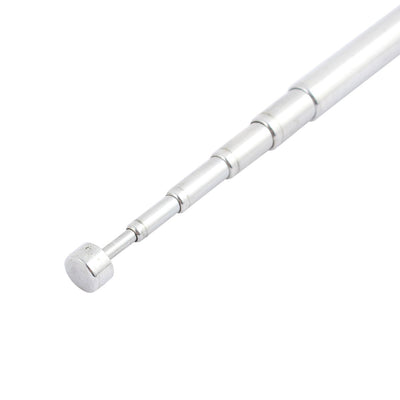 Harfington Uxcell FM Radio TV Metal 6 Sections Telescopic Antenna Aerial Silver Tone 48.3cm Long