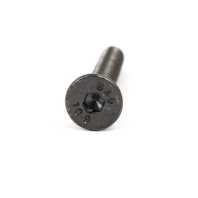 Harfington Uxcell M4x35mm Black Nickle Plated Grade 10.9 Flat Head Hex Socket Cap Screw Bolt 20pcs