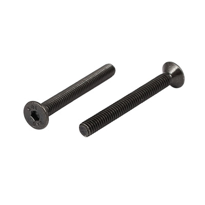 Harfington Uxcell M4x35mm Black Nickle Plated Grade 10.9 Flat Head Hex Socket Cap Screw Bolt 20pcs