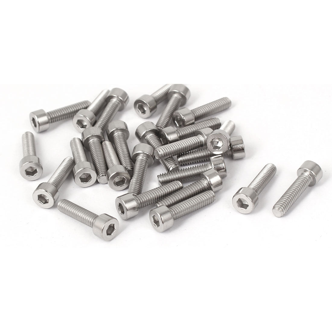 uxcell Uxcell 25 Pcs M4x16mm 316 Stainless Steel Hex Socket Head Cap Screws Bolts 20mm Length