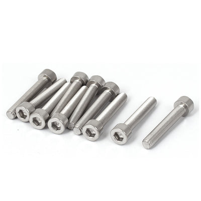 Harfington Uxcell 10 Pcs M5x30mm 316 Stainless Steel Metric Hex Socket Head Cap Bolts Fasteners