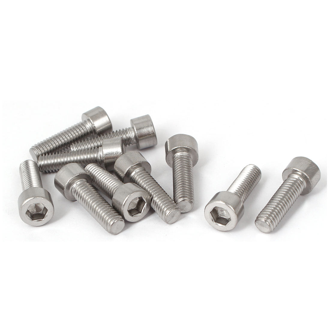 uxcell Uxcell 10 Pcs M6x20mm 316 Stainless Steel Metric Hex Socket Cap Fasteners Bolts