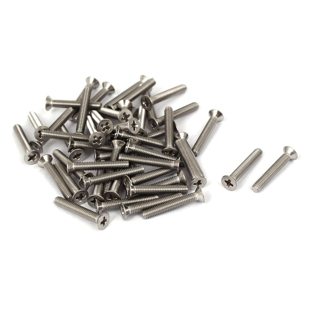 uxcell Uxcell 50 Pcs M2.5x16mm 316 Stainless Steel Flat Head Phillips Machine Screws Fasteners