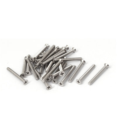 Harfington Uxcell 30 Pcs M3x30mm 316 Stainless Steel Countersunk Phillips Machine Screws Bolts