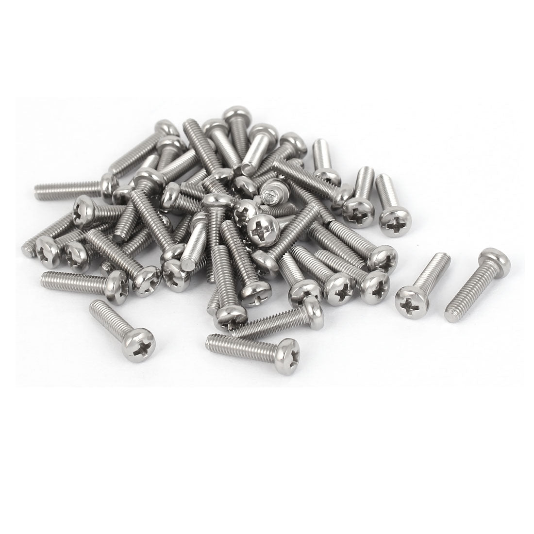 uxcell Uxcell 50 Pcs M3x12mm 316 Stainless Steel Metric Phillips Pan Head Machine Screws Bolts