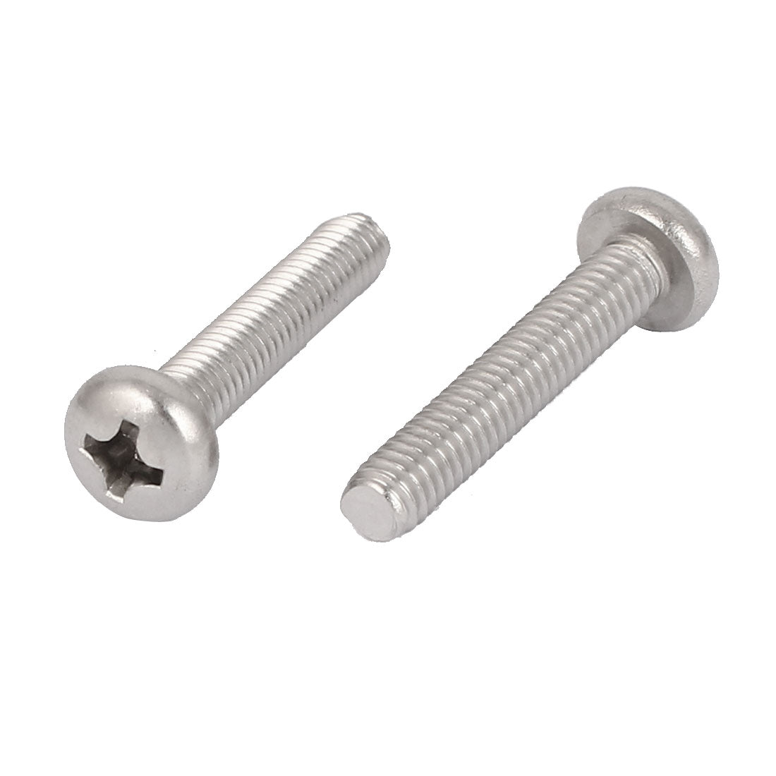 uxcell Uxcell 25 Pcs M4x22mm 316 Stainless Steel Phillips Pan Head Machine Screws Silver Tone