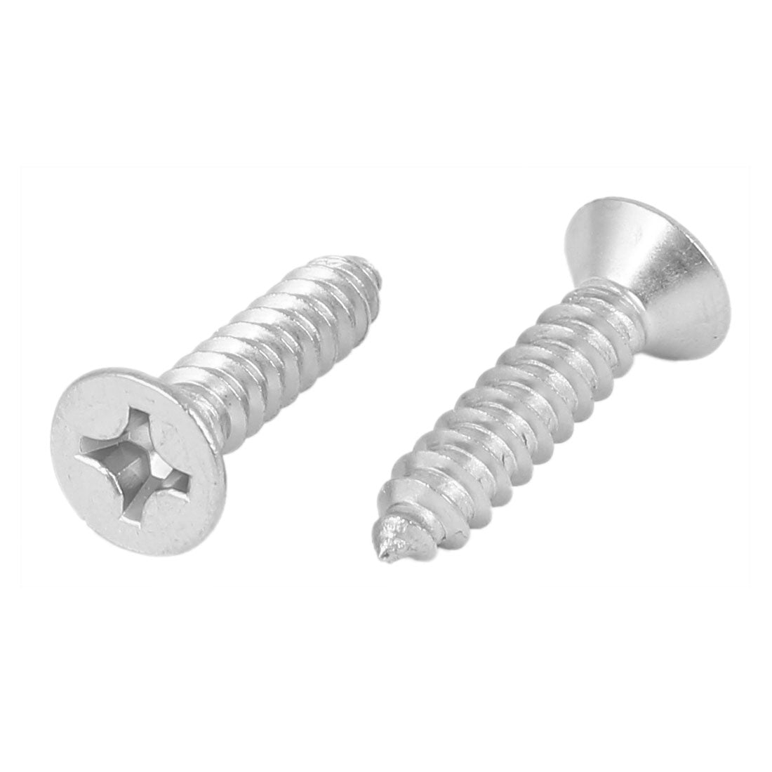 uxcell Uxcell M5.5x25mm 316 Stainless Steel Flat Head Phillips Self Tapping Screws Bolts 20pcs