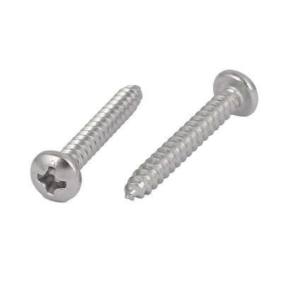 Harfington Uxcell M3.5x25mm 316 Stainless Steel Metric Phillips Pan Head Self Tapping Screws 30pcs