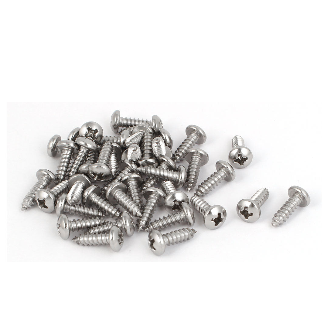 uxcell Uxcell M3.9x13mm 316 Stainless Steel Phillips Pan Head Self Tapping Screws Bolts 40pcs