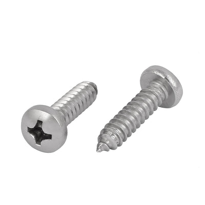 Harfington Uxcell M6.3x25mm 316 Stainless Steel Phillips Drive Pan Head Self Tapping Screws 10pcs