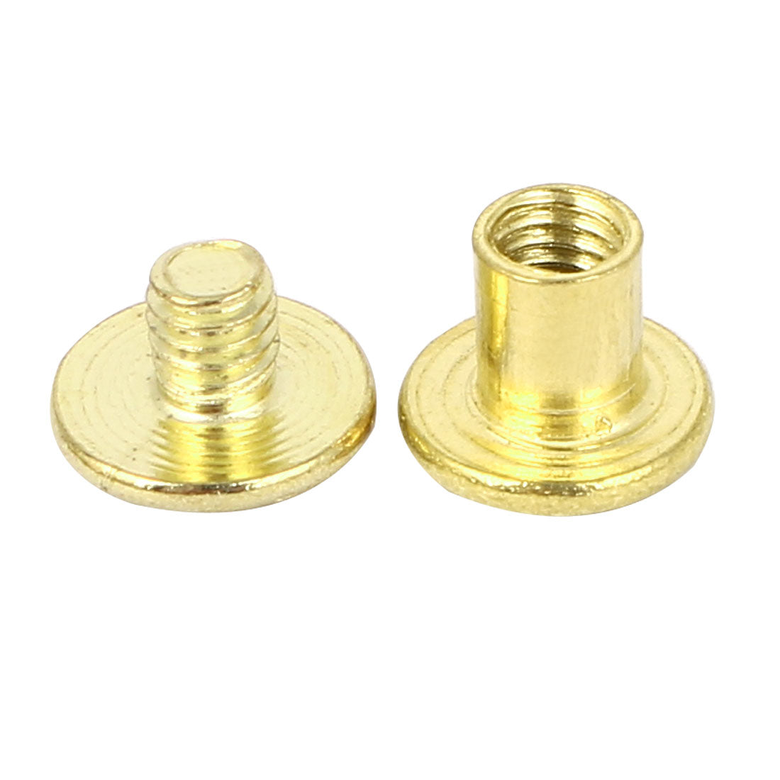 uxcell Uxcell Brass Plated Chicago Screws Binding Posts Docking Rivet 5mmx5mm 50pcs