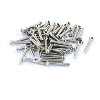 Harfington Uxcell 50pcs M3x20mm Stainless Steel Countersunk Flat Head Phillips Machine Screws Bolts